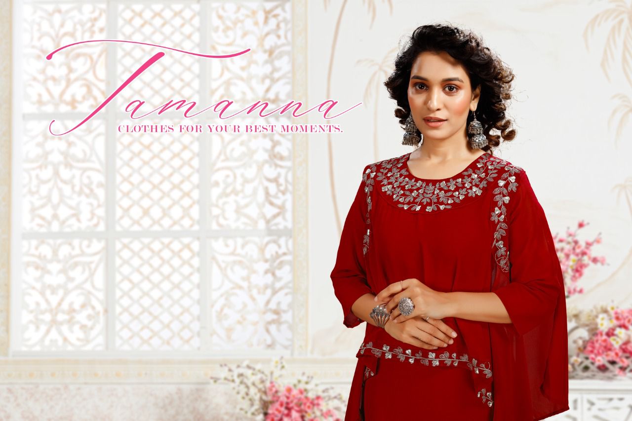 Tamanna 8154 New Fancy Wear Georgette Designer Kurti Collection